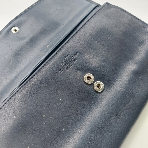 Leather Dopp Wallet Long Wallet Black  ( Bag E) - Picture 4 of 5